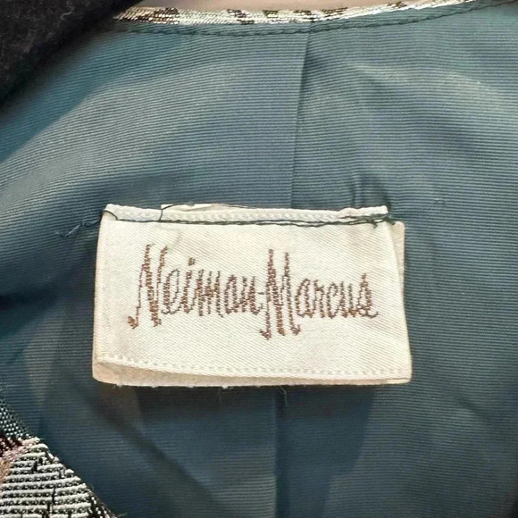 Vintage Neiman Marcus Gold Metallic Shimmer Rose 80’s Rock Glam Blazer Size 8 M - Picture 13 of 16